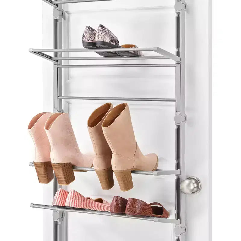 Range-chaussures à suspendre gris 8 niveaux – Peut contenir 24 paires