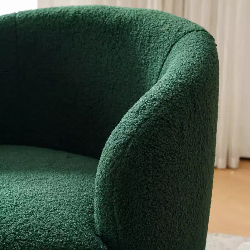 Fauteuil pivotant rond en velours – Multicolore, 1 place