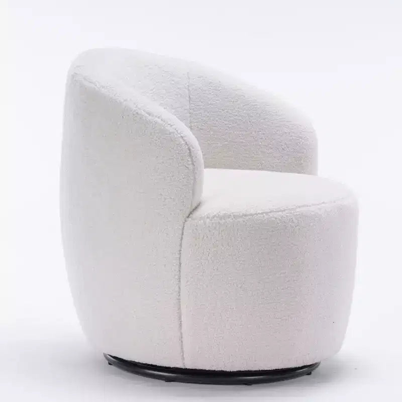 Fauteuil pivotant rond en velours – Multicolore, 1 place