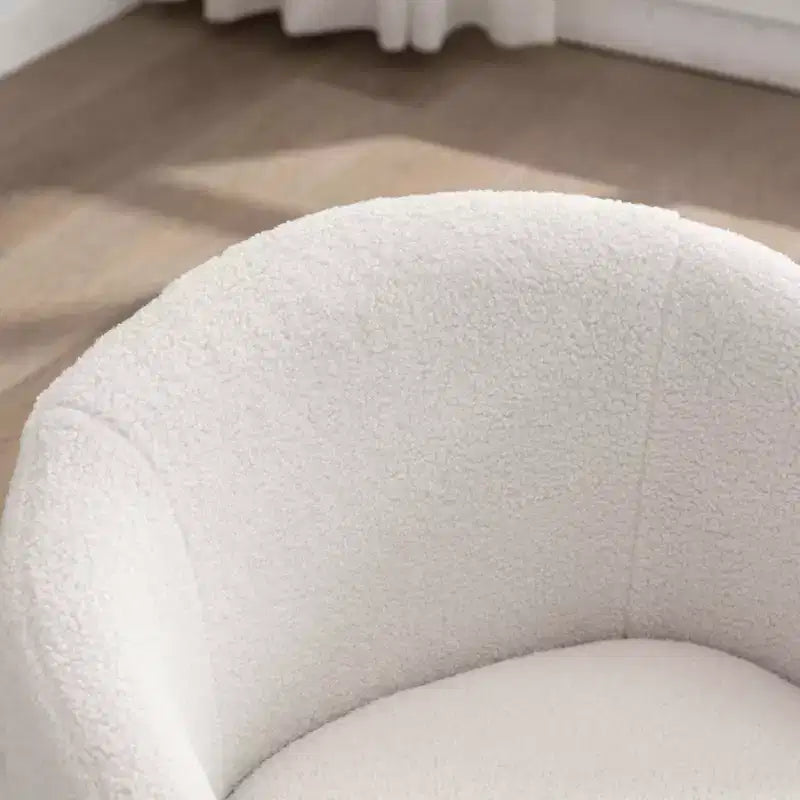 Fauteuil pivotant rond en velours – Multicolore, 1 place
