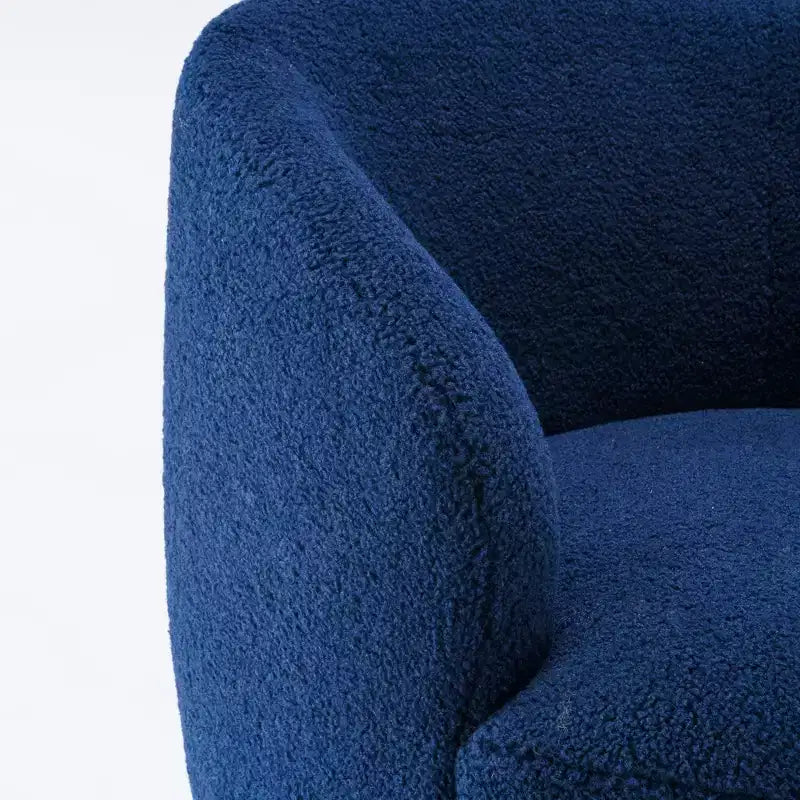 Fauteuil pivotant rond en velours – Multicolore, 1 place