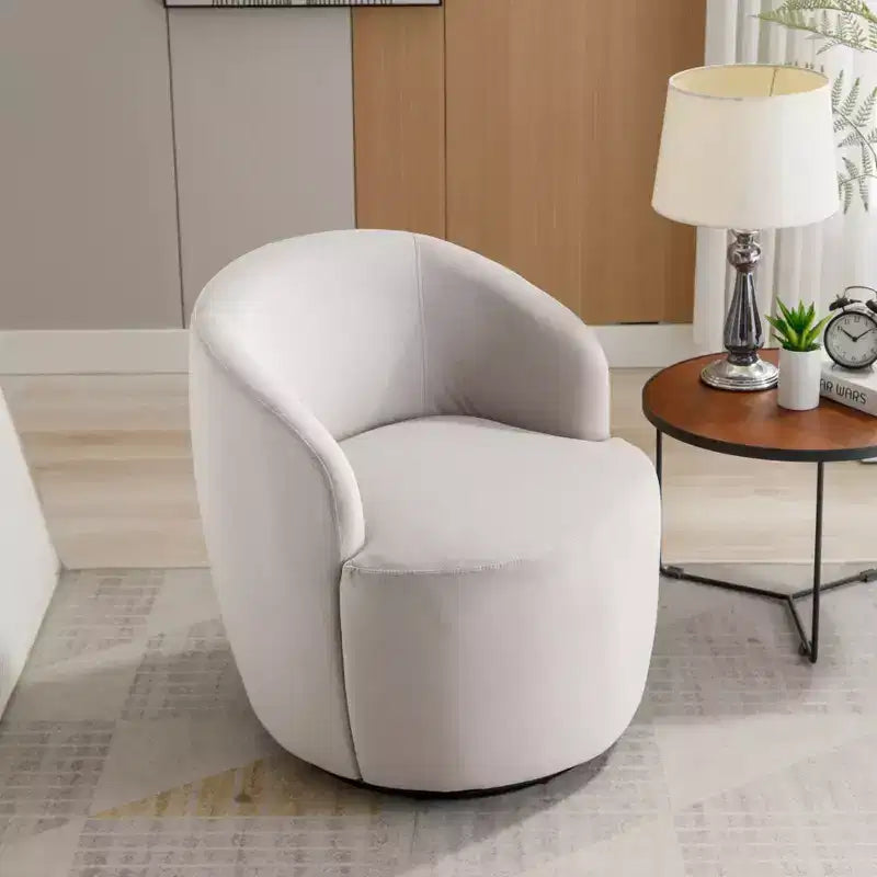 Fauteuil pivotant rond en velours – Multicolore, 1 place