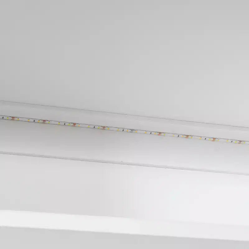 Lit escamotable Brown Wood Murphy avec canapé et lumières LED – Grand lit, 2 places