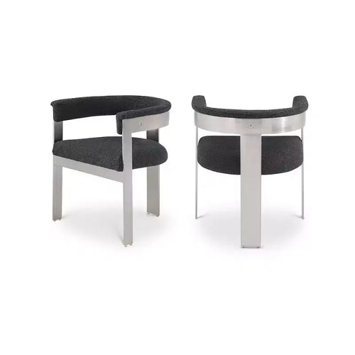 Meridian Furniture,Romeo Boucle Fabric Dining Chair, Set of 2