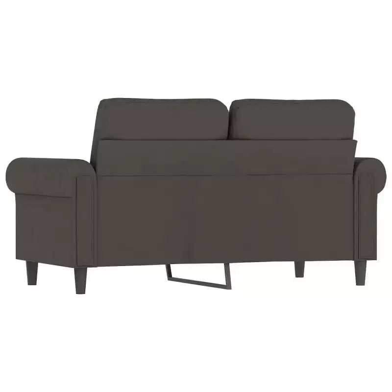 vidaXL Canapé 2 places moderne en velours gris foncé luxueux avec cadre robuste en métal et contreplaqué – Confortable, élégant et facile à assembler.