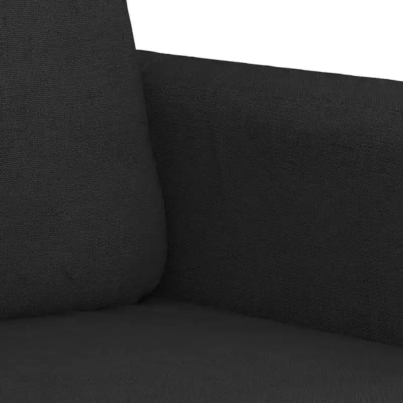 Causeuse rembourrée noire 2 places