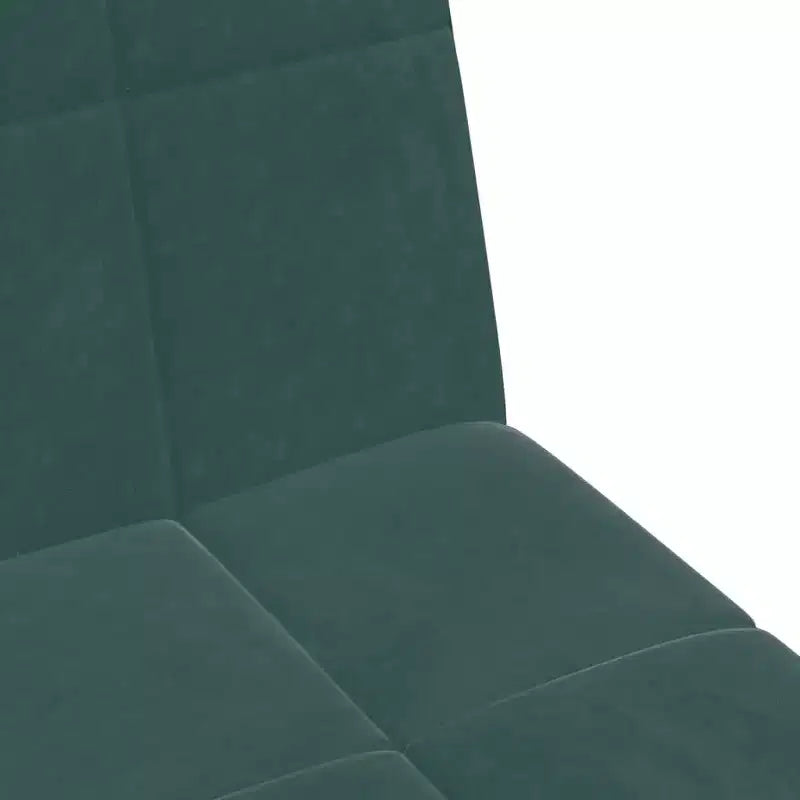 Canapé-lit pliable 2 places en velours vert foncé