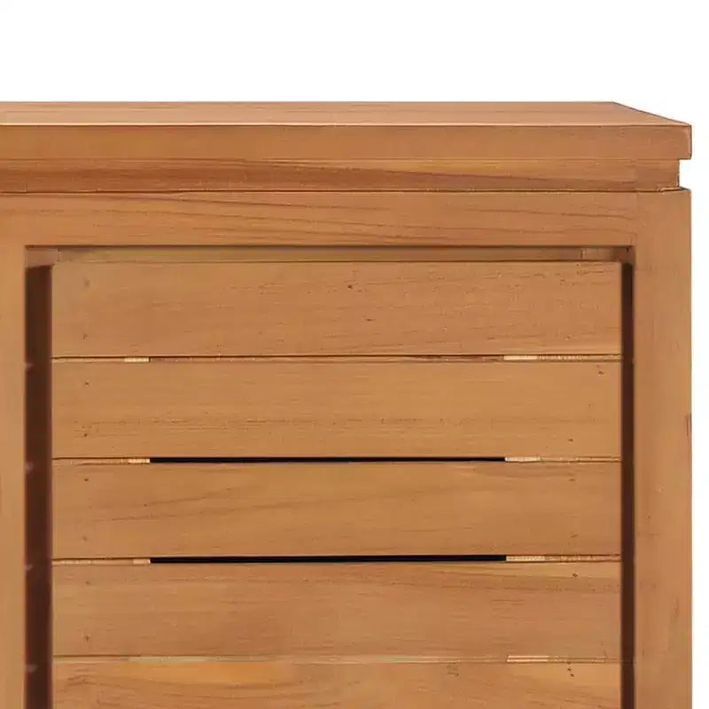 Meuble TV 2 portes en bois de teck naturel, marron