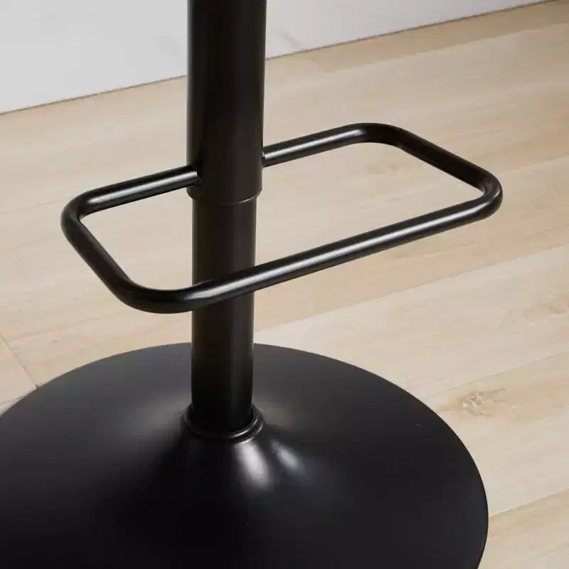 Tabouret de bar réglable pivotant beige, similicuir, 1 place