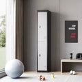 Casier de rangement en acier gris et noir avec étagères – Simple, pour 1 personne