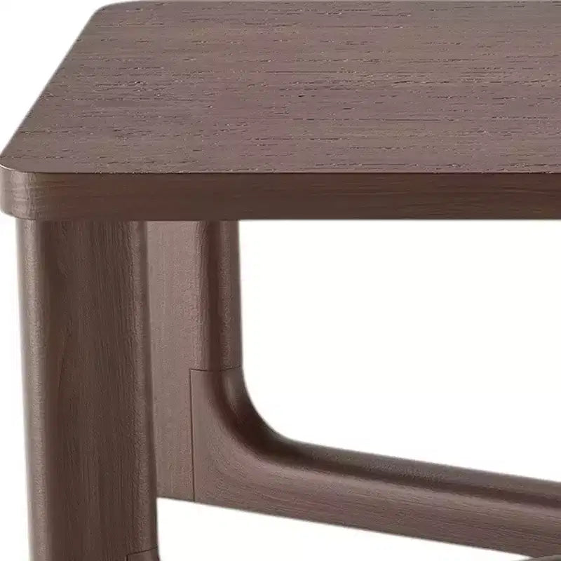Table Basse Rectangulaire à Pieds Croisés Noyer Marron, 1 Pièce