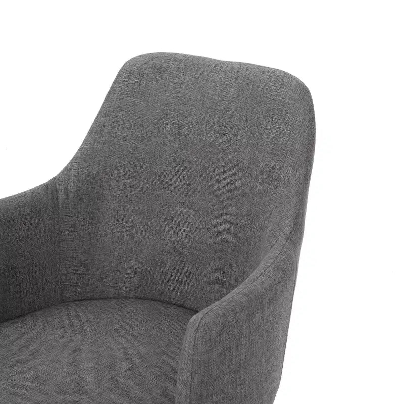 Chaises de salle à manger Navagio Mid-Century Modern en tissu rembourré GDFStudio (lot de 2)