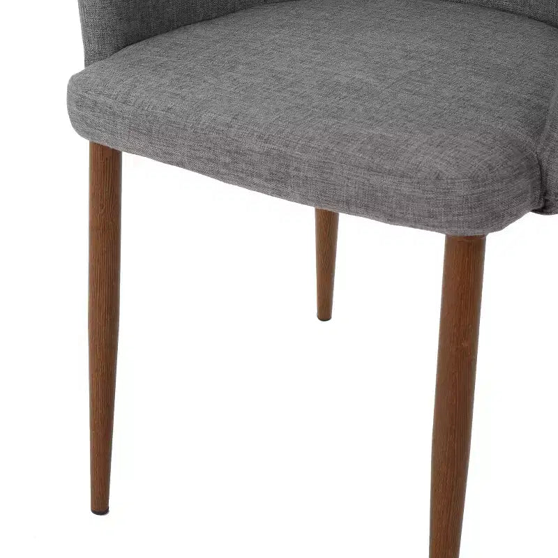 Chaises de salle à manger Navagio Mid-Century Modern en tissu rembourré GDFStudio (lot de 2)