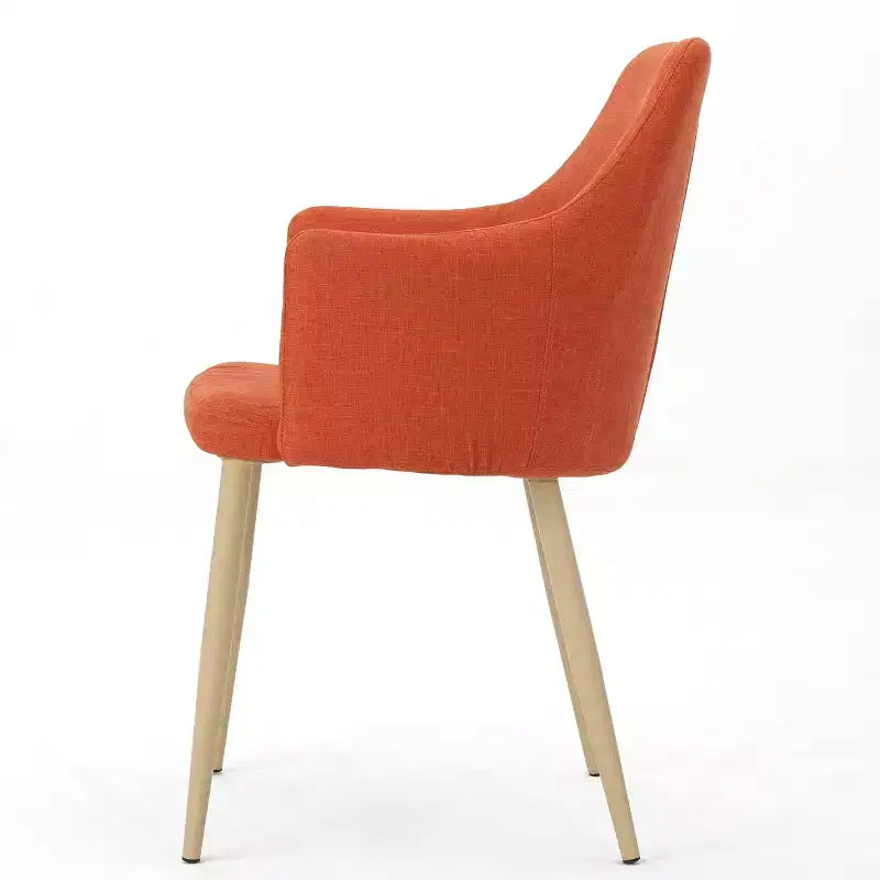 Chaises de salle à manger Navagio Mid-Century Modern en tissu rembourré GDFStudio (lot de 2)