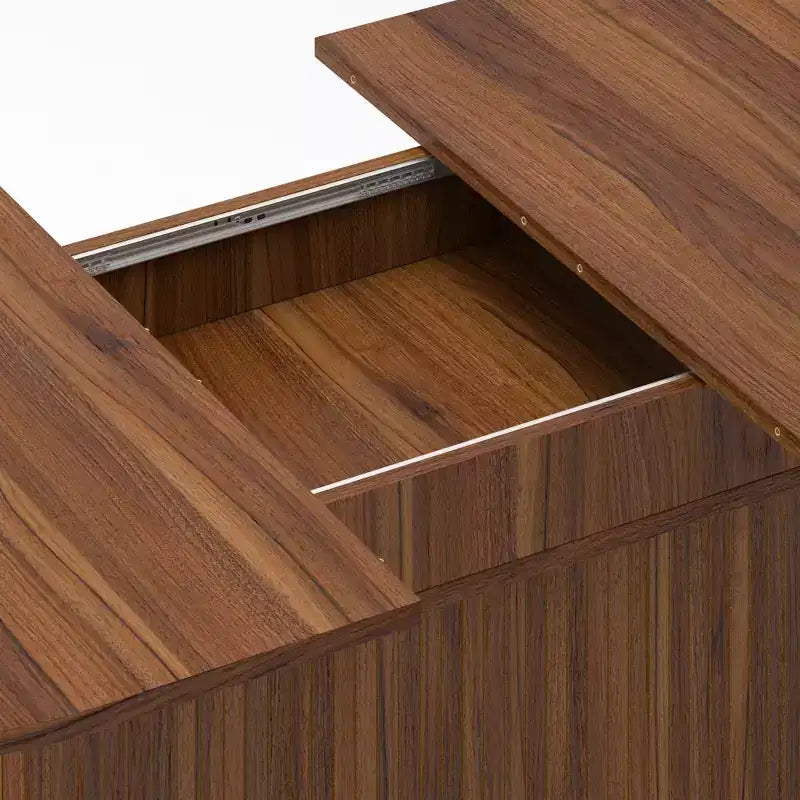 Table à manger ovale extensible noire / naturelle / noyer, piètement central, jusqu'à 6 places