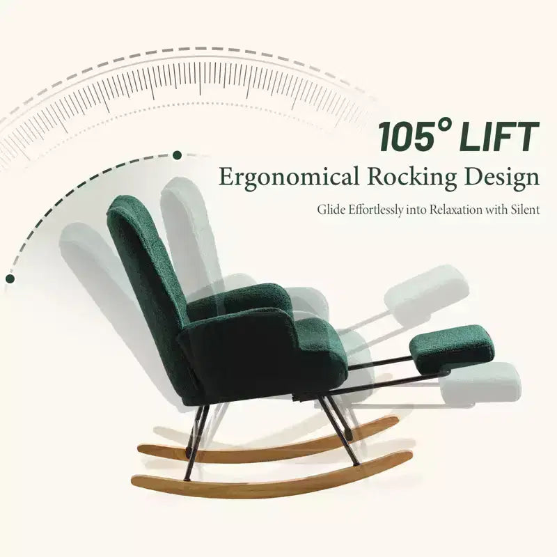 Fauteuil à bascule pour chambre d'enfant Teddy de furniliving