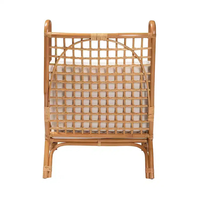 Fauteuil d'appoint en rotin clair et miel, 1 place