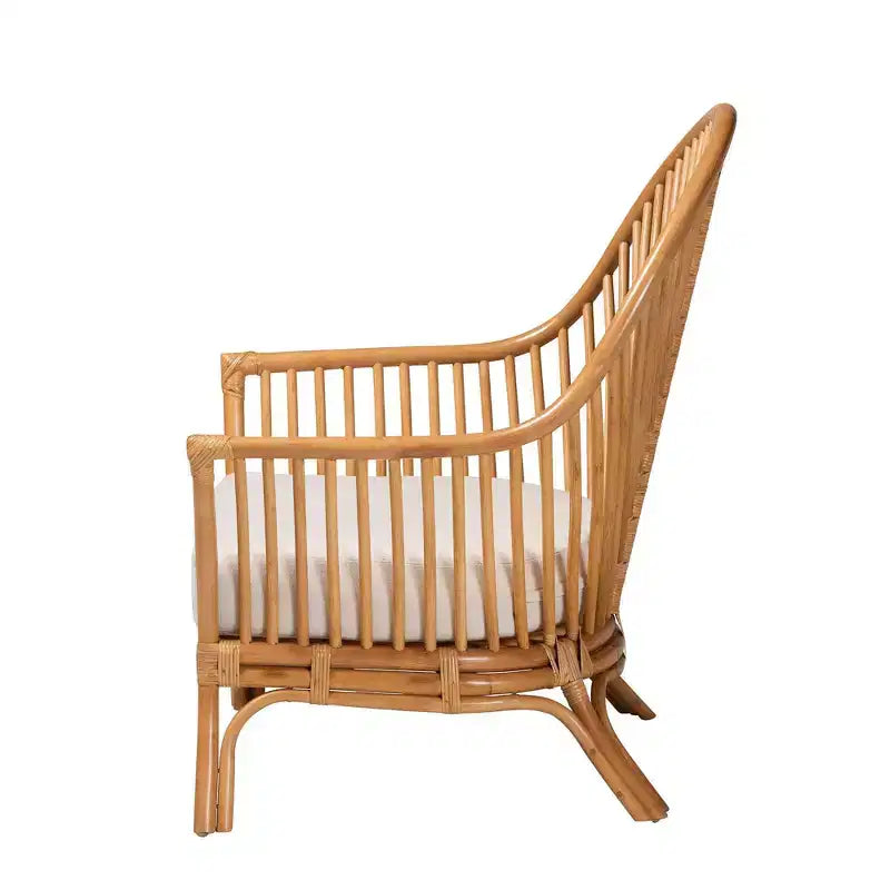 Fauteuil en rotin miel clair – Style bohème, 1 place