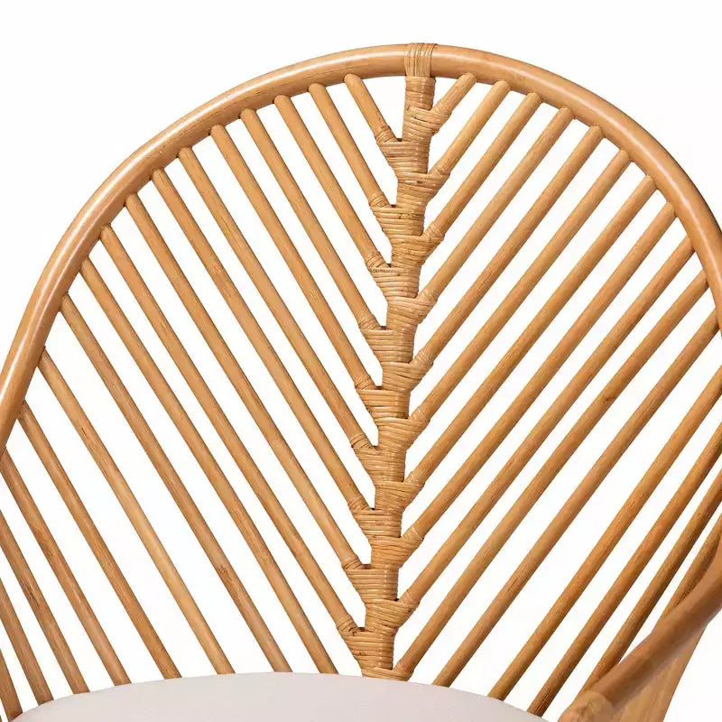 Fauteuil en rotin miel clair – Style bohème, 1 place