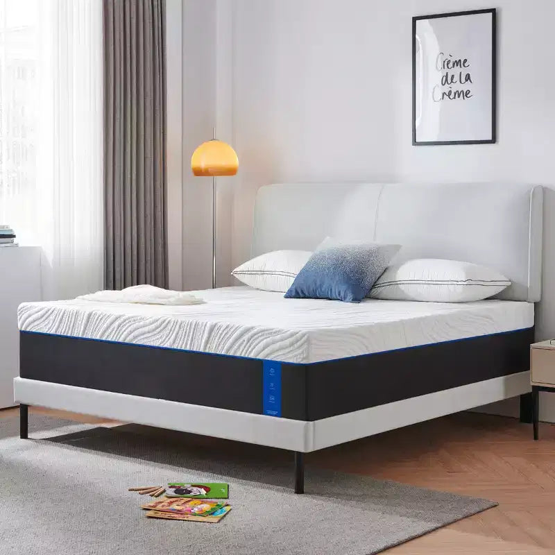 Matelas en gel de mousse ferme blanc, 25 cm, 1 place