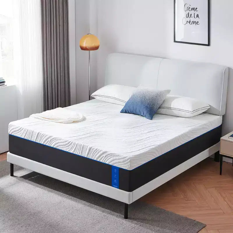 Matelas en gel de mousse ferme blanc, 25 cm, 1 place