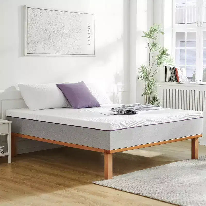 Matelas en gel de mousse ferme blanc, 25 cm, 1 place