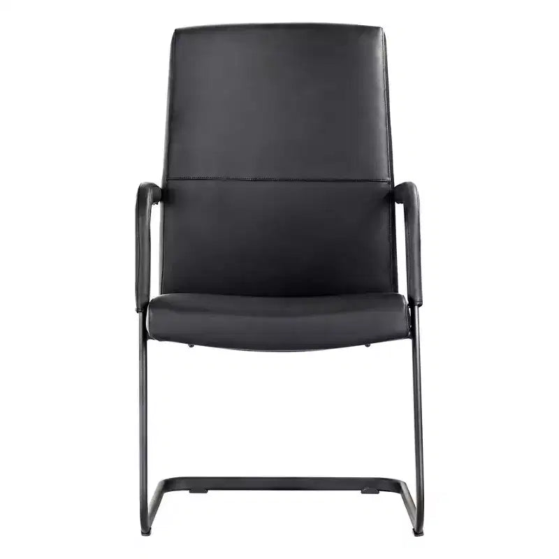 Fauteuil de bureau en similicuir, piètement luge, une place – plusieurs coloris