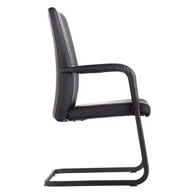 Fauteuil de bureau en similicuir, piètement luge, une place – plusieurs coloris