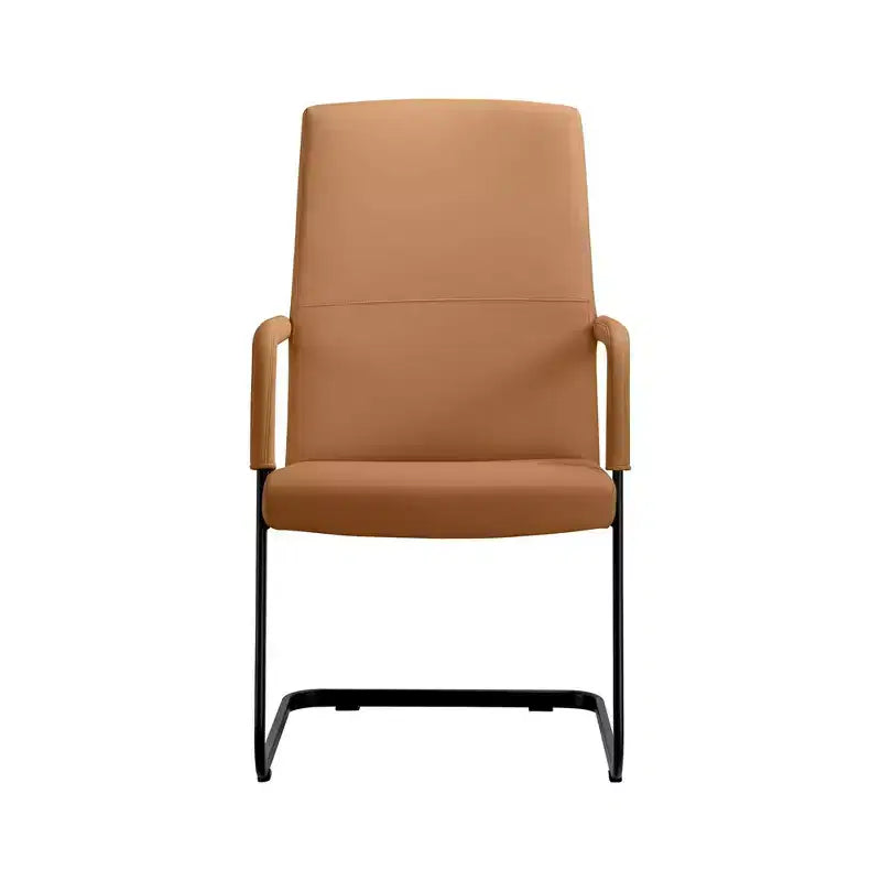 Fauteuil de bureau en similicuir, piètement luge, une place – plusieurs coloris