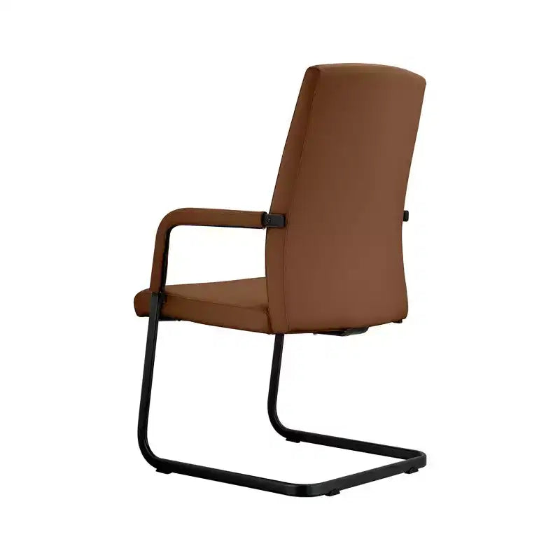 Fauteuil de bureau en similicuir, piètement luge, une place – plusieurs coloris