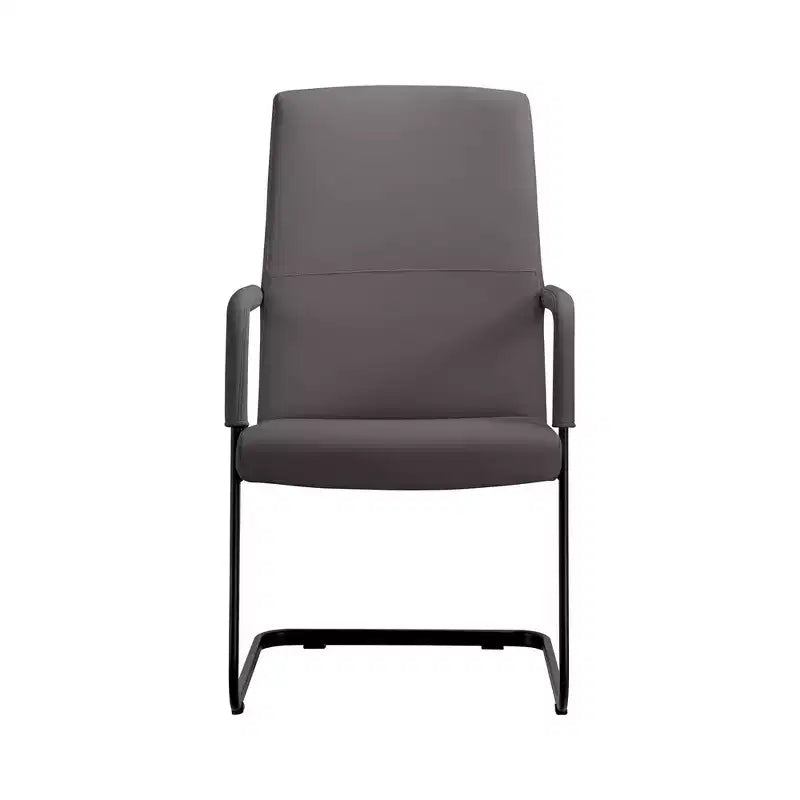 Fauteuil de bureau en similicuir, piètement luge, une place – plusieurs coloris