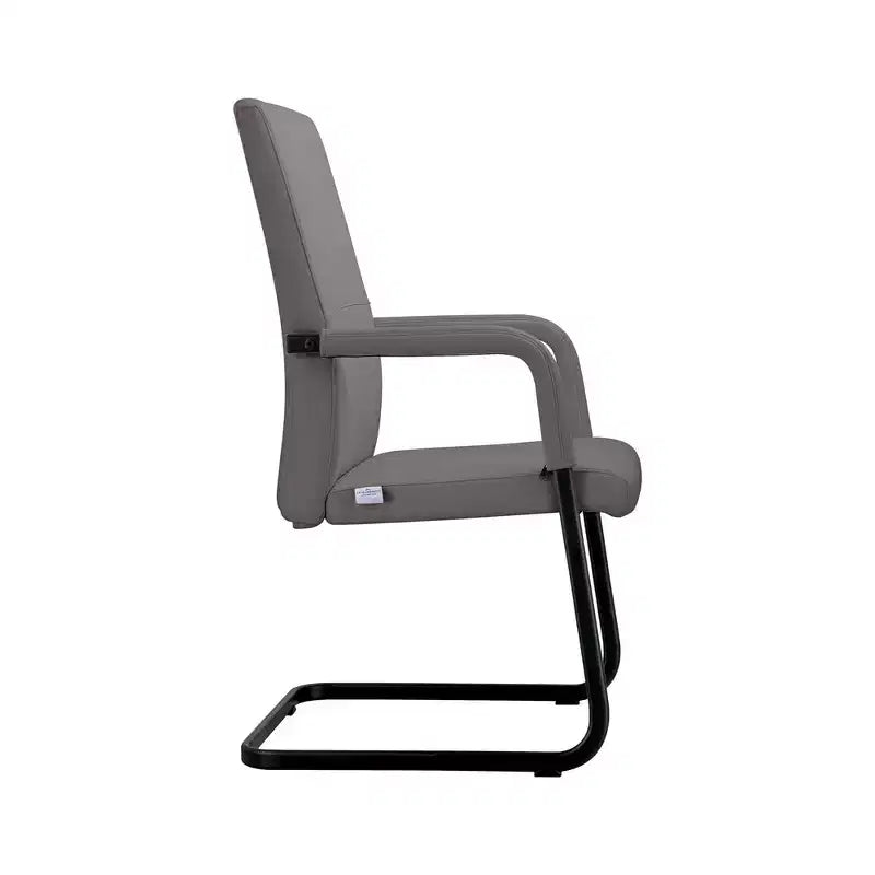 Fauteuil de bureau en similicuir, piètement luge, une place – plusieurs coloris
