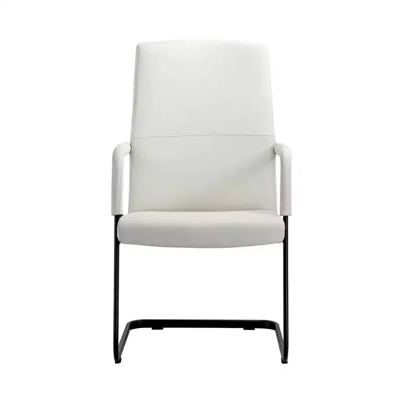 Fauteuil de bureau en similicuir, piètement luge, une place – plusieurs coloris