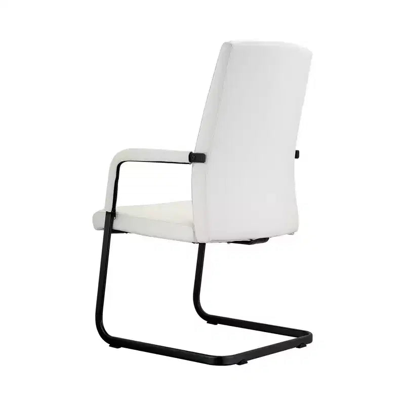 Fauteuil de bureau en similicuir, piètement luge, une place – plusieurs coloris