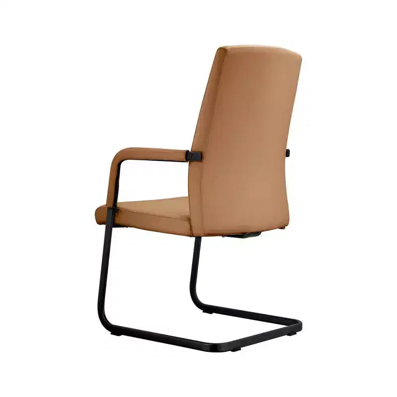 Fauteuil de bureau en similicuir, piètement luge, une place – plusieurs coloris