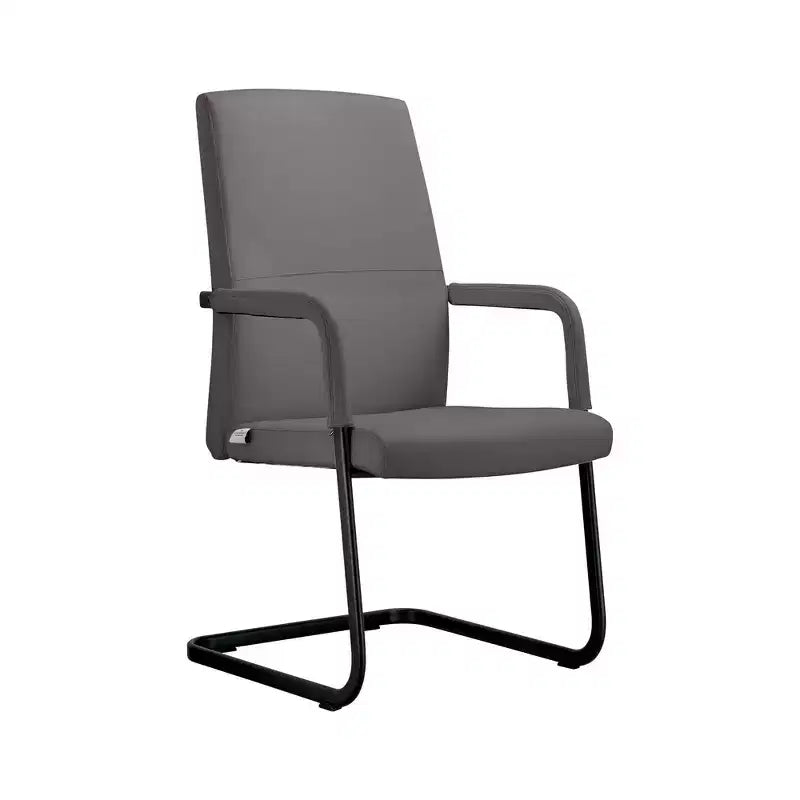 Fauteuil de bureau en similicuir, piètement luge, une place – plusieurs coloris