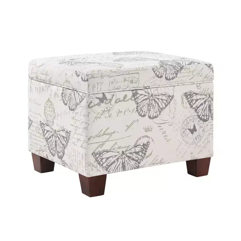 Pouf de rangement avec siège rembourré, plusieurs coloris et tissus, 1 place