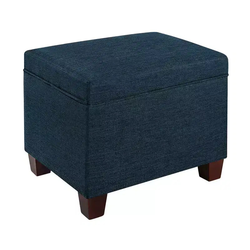 Pouf de rangement avec siège rembourré, plusieurs coloris et tissus, 1 place