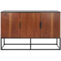 Vance 3 Door 2 Shelf Sideboard - MED5007 - Black/Brown - Safavieh