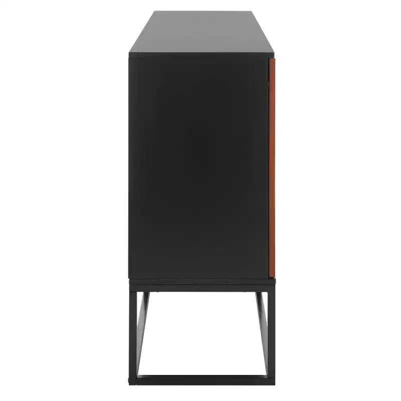 Buffet 3 portes 2 étagères Vance - MED5007 - Noir/Marron - Safavieh